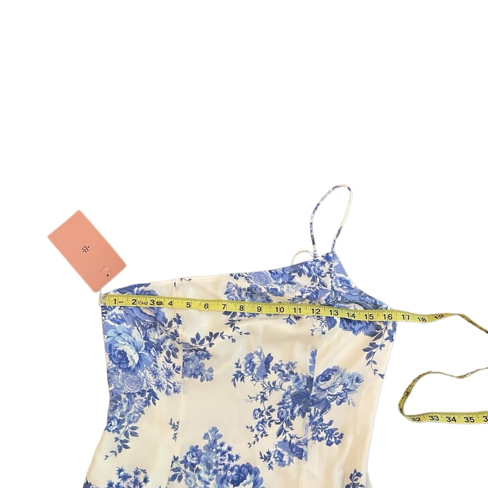 BHLDN ANTHROPOLOGIE Anamaria Georgette Dress Blue Floral New With Tags - Picture 11 of 13